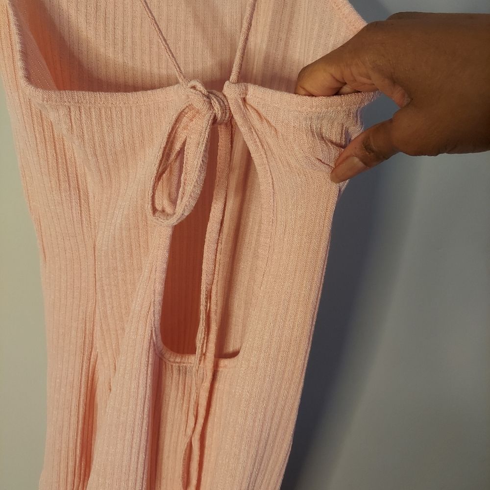 Solid Crisscross Cami Lounge Dress - Picture 9 of 10